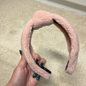 Lele Sadoughi pink Sherpa headband